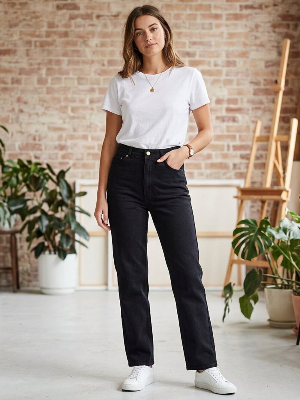 Rolla's Black Denim High Rise Straight Jeans - Size 31